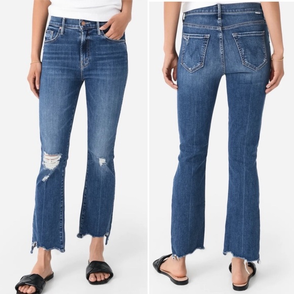 Mother The Insider Crop Jeans High Rise Dancing on Coals 32